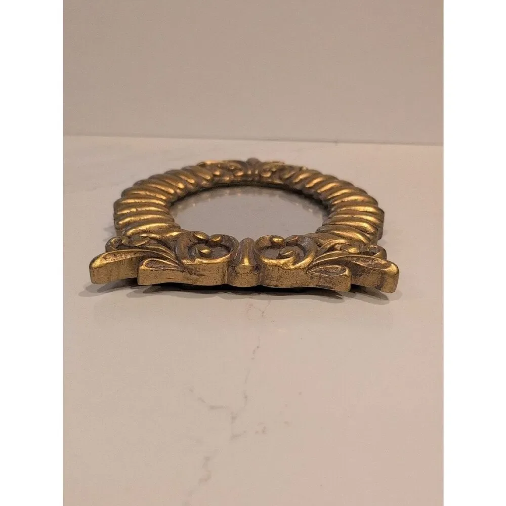 Vintage Ornate Gold Oval Decorative Photo Frame 4.5